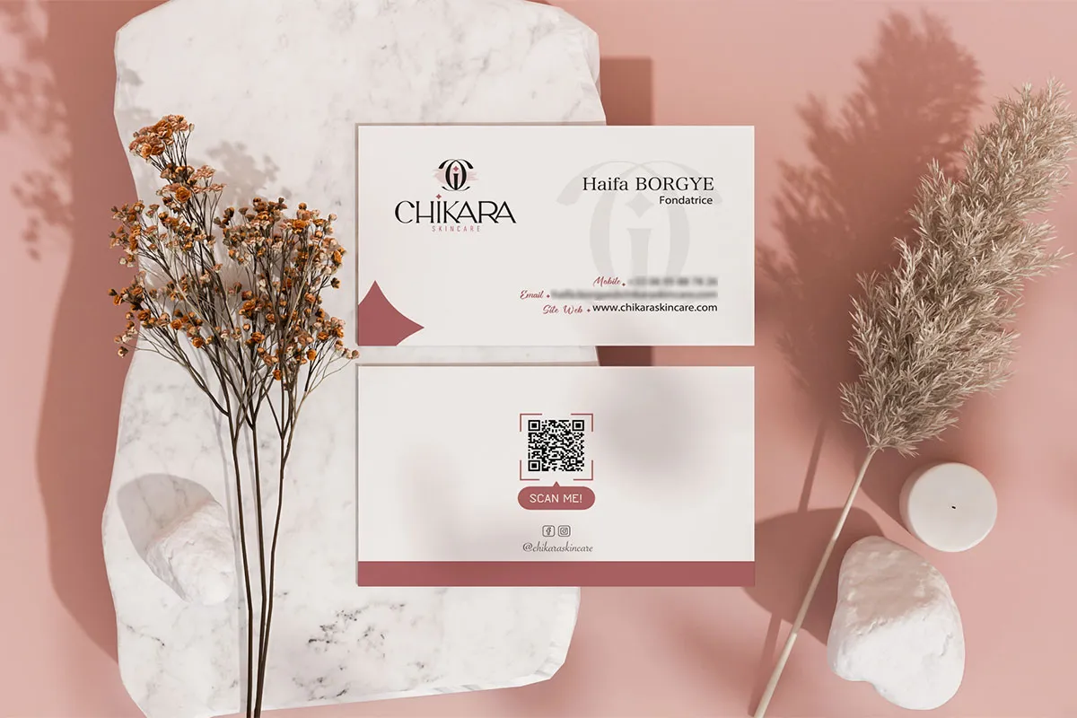 création carte visite chikara en Tunisie