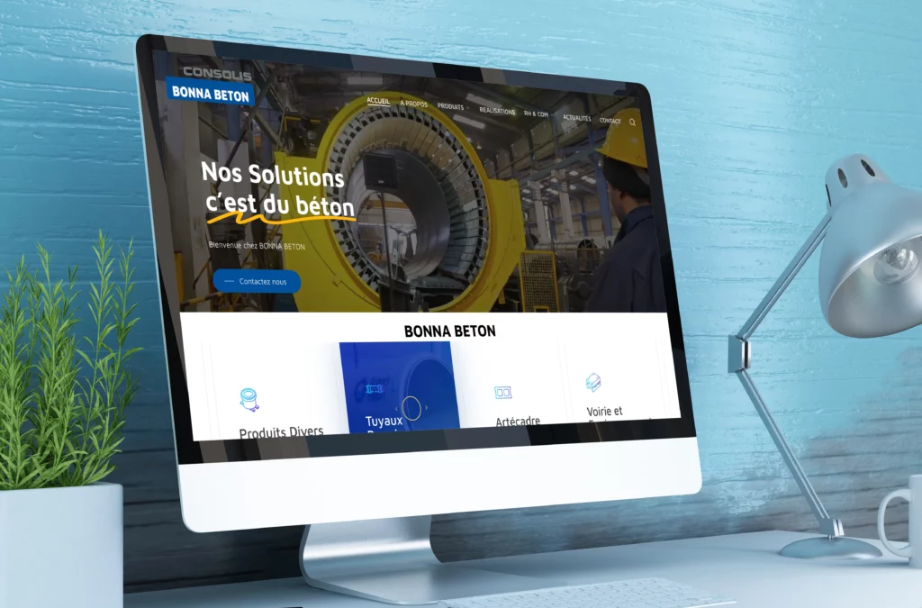 création site vitrine bonna-beton en Tunisie