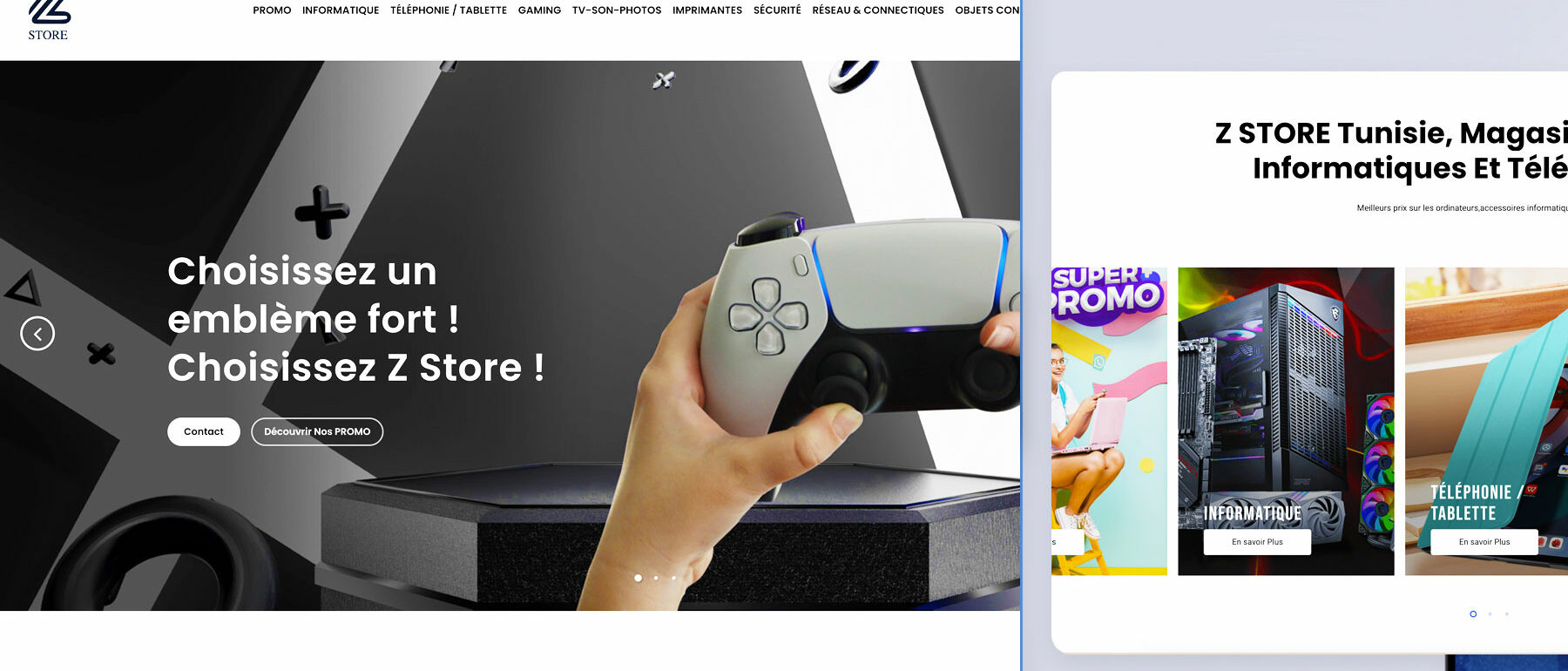 création site e commerce en Tunisie Z-store