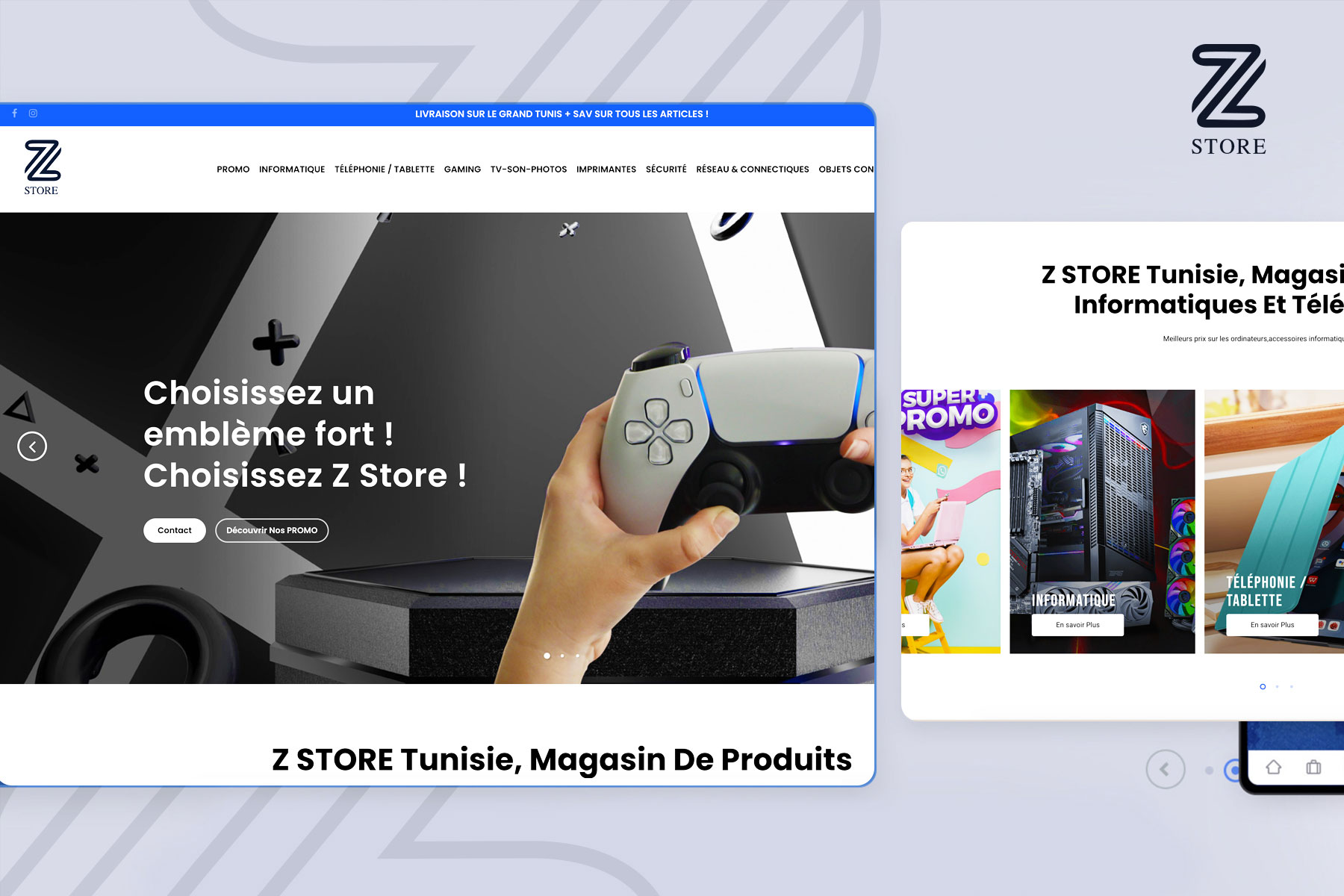 création site e commerce en Tunisie Z-store