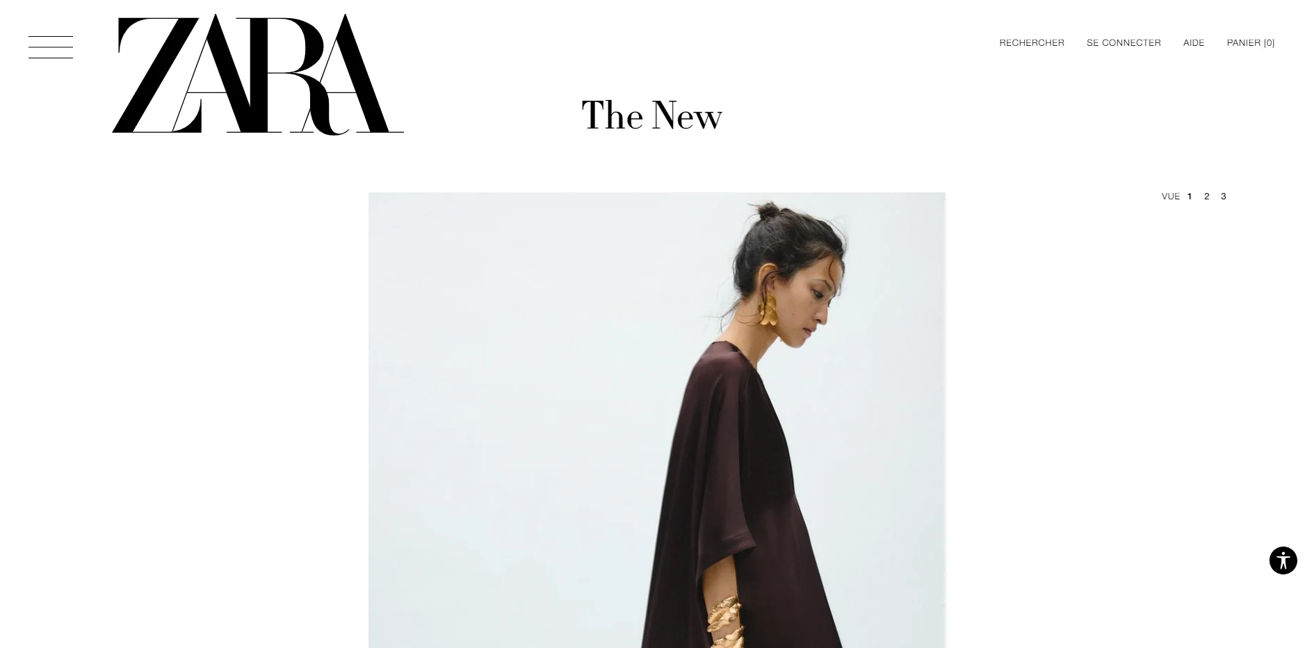 home page de site zara tunisie