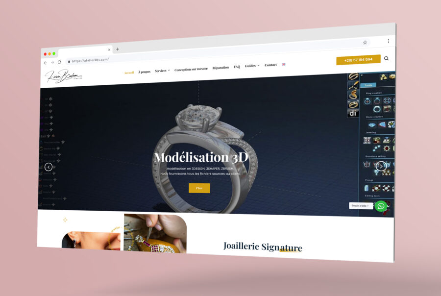 création site vitrine atelier kbs en Tunisie