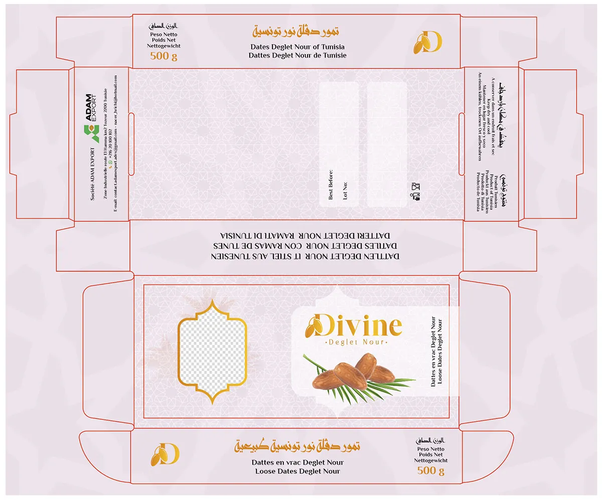 création packaging divine en Tunisie