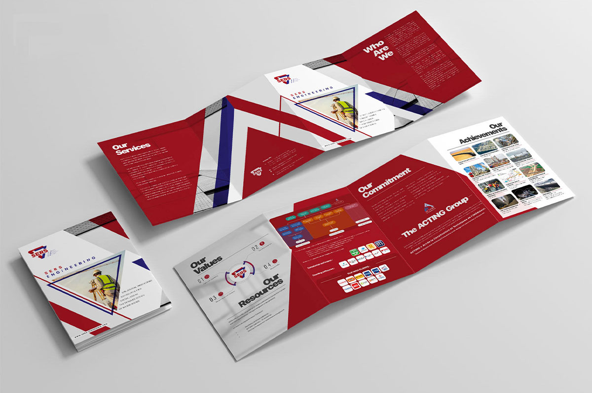 Design dépliant sers en Tunisie