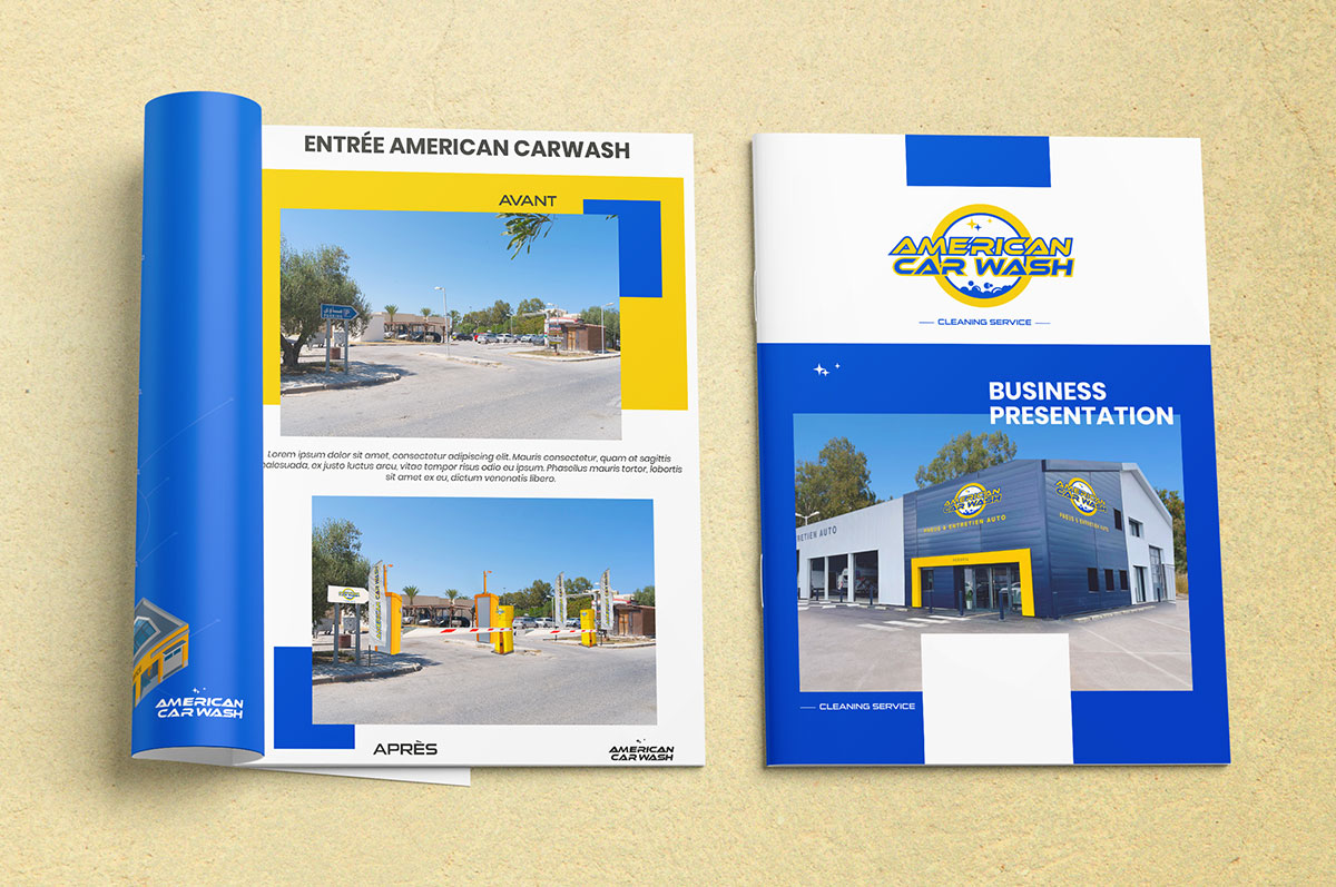 conception brochure american car wash Tunisie