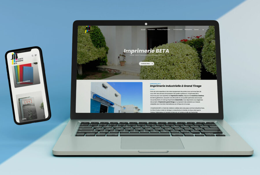 création site vitrine BETA en tunisie