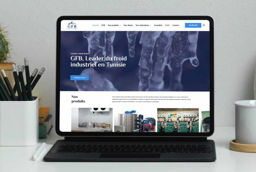 Conception SITE vitrine GFB en Tunisie