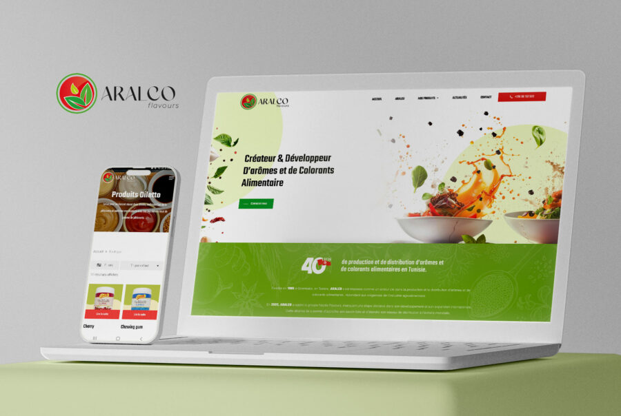 Création site vitrine Aralco en Tunisie