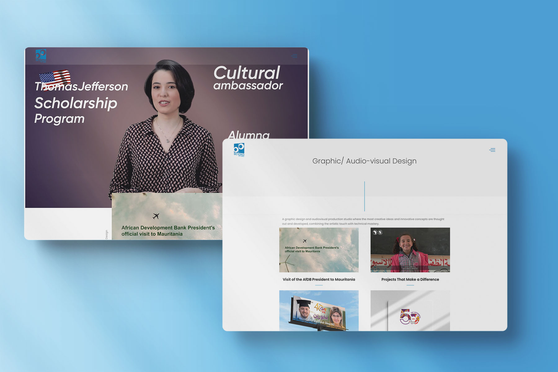 Création site vitrine beyond pictures en Tunisie