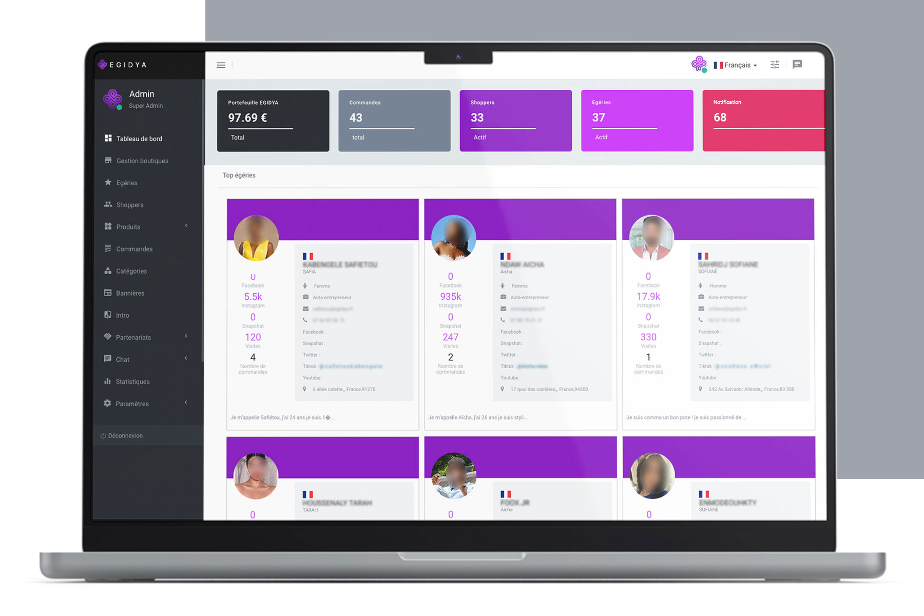 développement application web Egidya en Tunisie