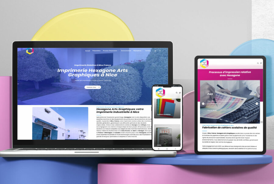 Creation site vitrine hexagone en Tunisie