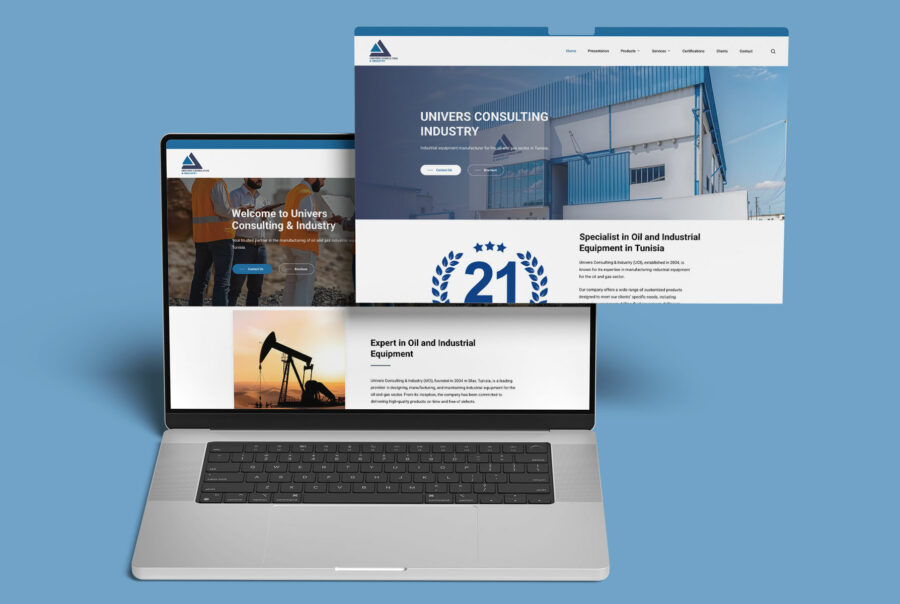 création site vitrine univers consulting en Tunisie