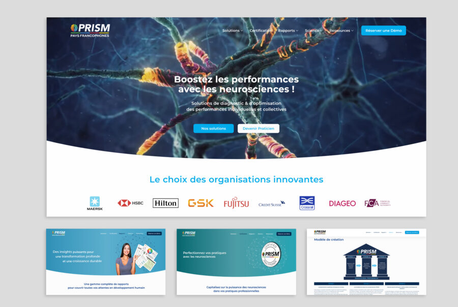 Création site vitrine prisme en Tunisie