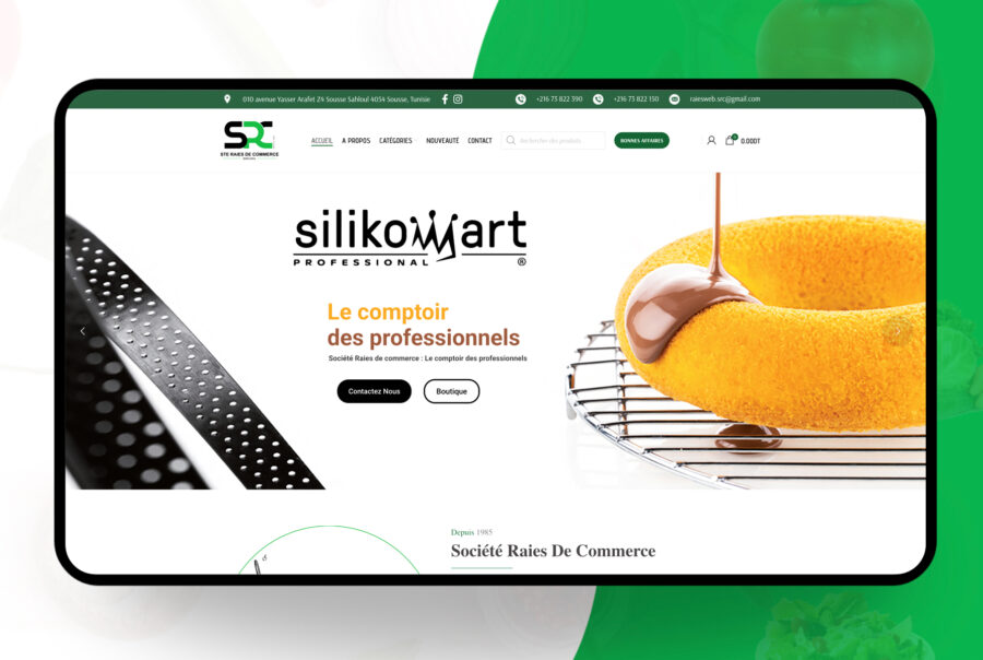 création site e-commerce raies en Tunisie
