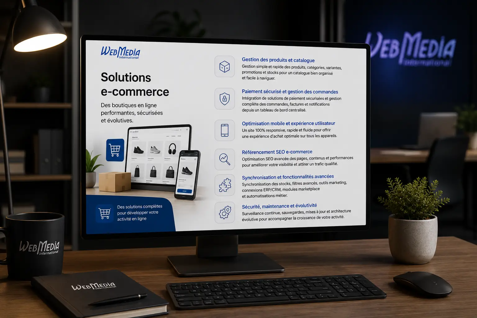 fonctionnalités de site web