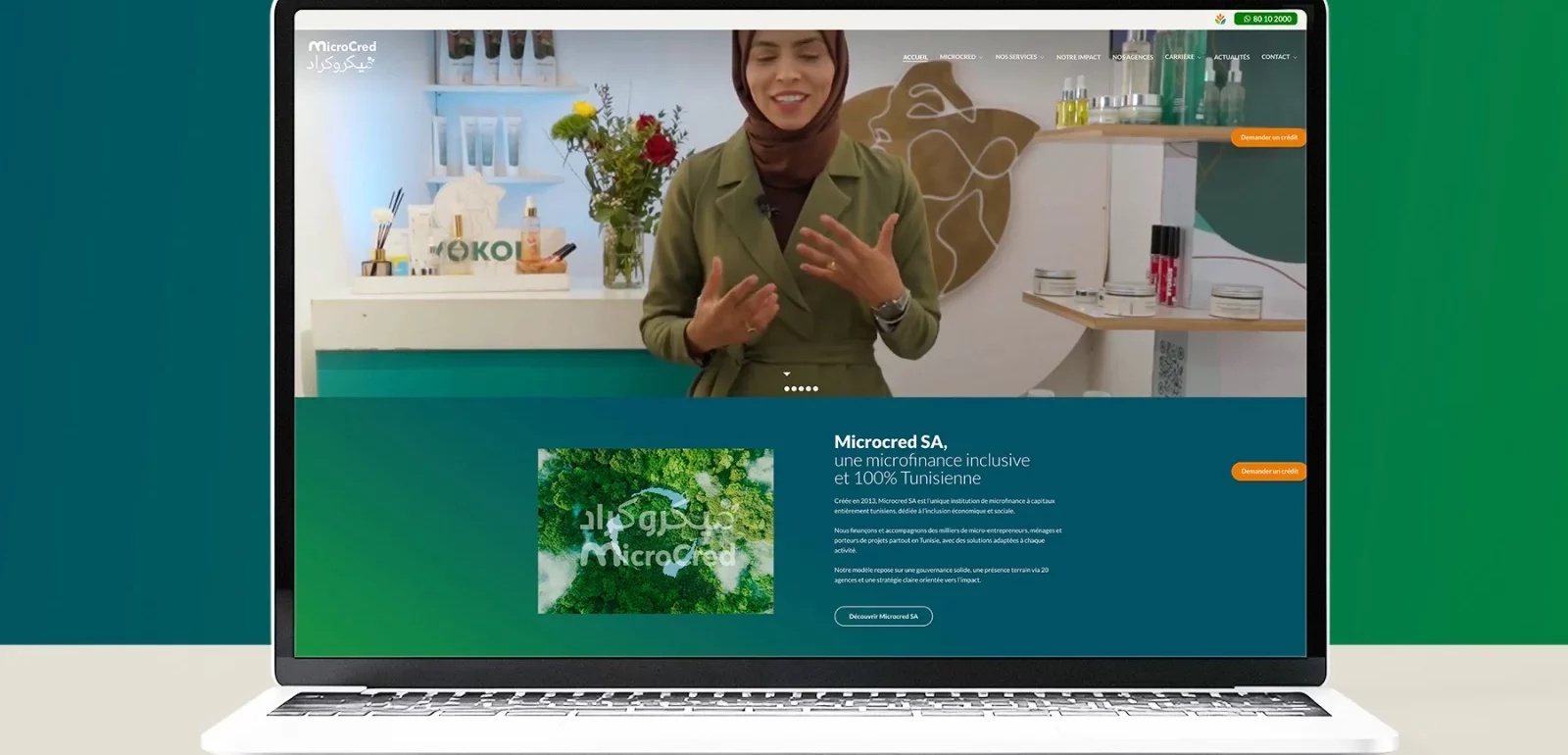 site vitrine Microcred