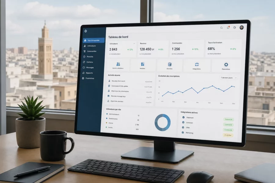 Interface conceptuelle d’une plateforme web évolutive dans un environnement professionnel à Tunis