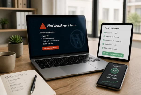 Diagnostic d’un virus SEO sur un site WordPress d’entreprise