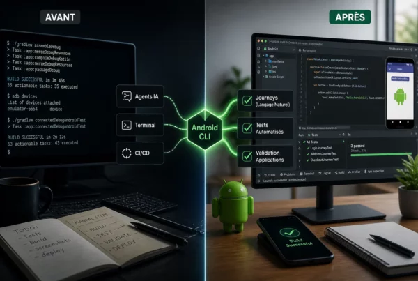 CLI Android reliant terminal, agents IA et CI/CD