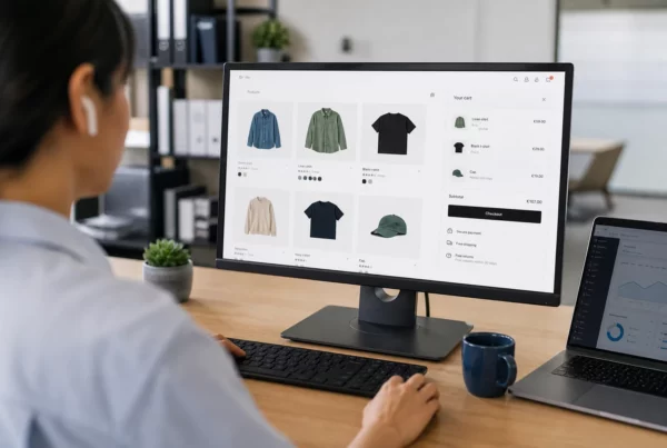 Interface réaliste d'une boutique en ligne orientée conversion