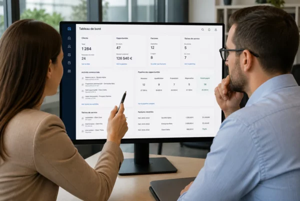 Application CRM sur mesure reliant ventes facturation et services