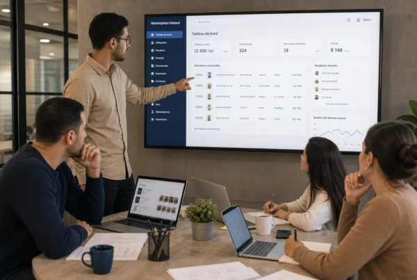 Interface réaliste d'une marketplace en ligne conçue pour une activité à Nabeul