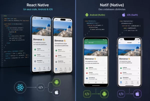 Comparaison entre application React Native et développement mobile natif