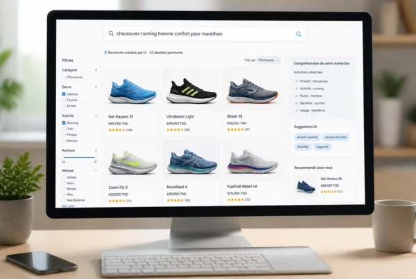 Boutique en ligne avec moteur de recherche produit assisté par IA