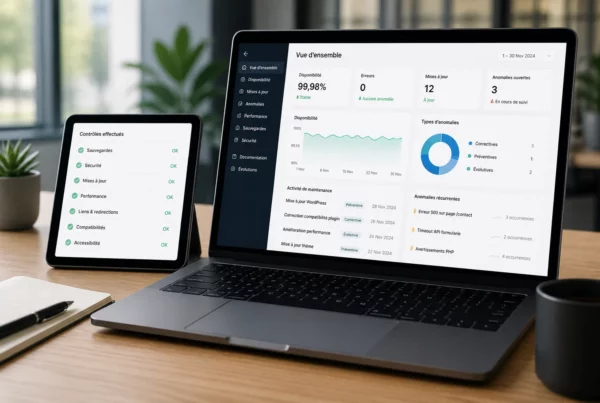 Tableau de supervision de la qualité d’un site web